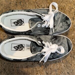 Vans Kid’s Marble Black and Gray Sneakers NWOT